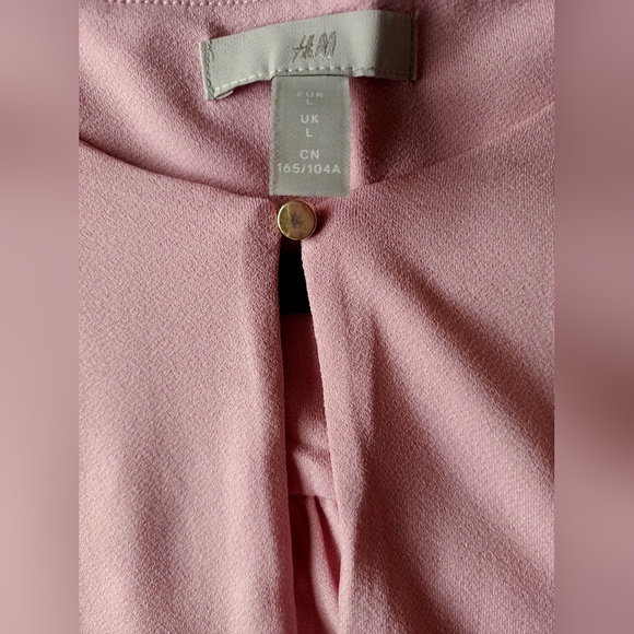 H&M Pink Jersey dress with ties size L - Picture 3 of 3